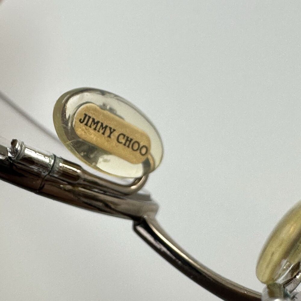 Jimmy Choo 52 WUB Women's Eyeglasses 53-16-130 Rectangle Metal Italy FRAME ONLY - Picture 14 of 15